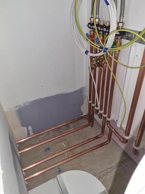 1st fix plumbing and heating_HIU cupboard designed and installed by the 1st fix team